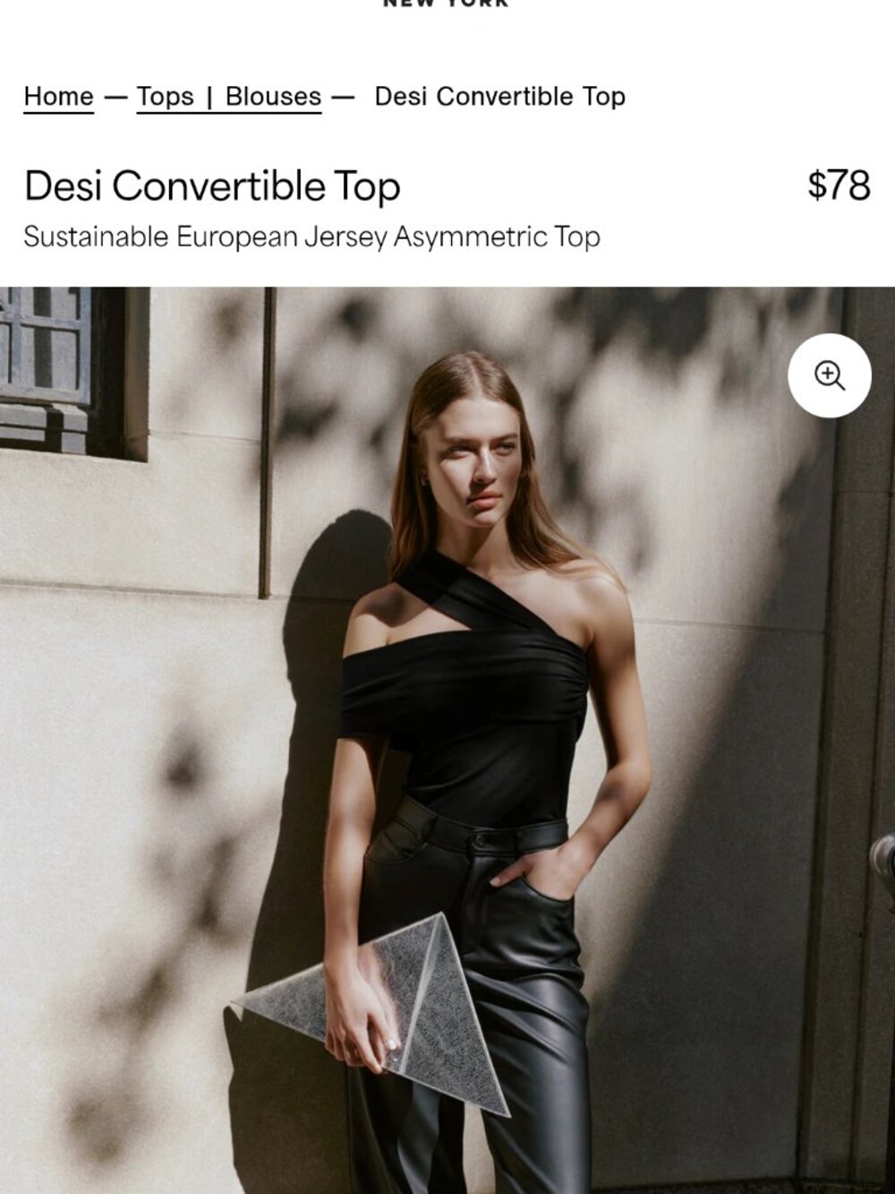 Marcella new york black Desi Convertible Top size large - Picture 2 of 13